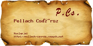 Pellach Csörsz névjegykártya